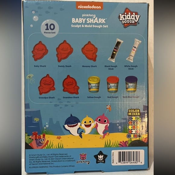 Nickelodeon Baby Shark Kiddy Dough Sculpt And Mold Dough Set - Picture 2 of 3
